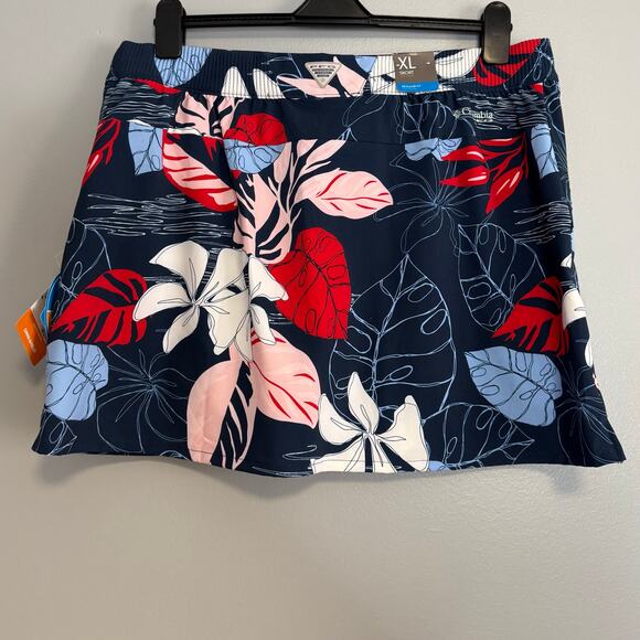 Columbia Blue Floral Tidal Sands II Skort NEW XL - Picture 7 of 7